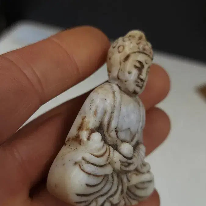 [BUNJANG] Jade Seated Buddha Statue / 고옥에강옥 백옥좌상불상