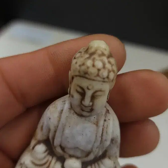 [BUNJANG] Jade Seated Buddha Statue / 고옥에강옥 백옥좌상불상