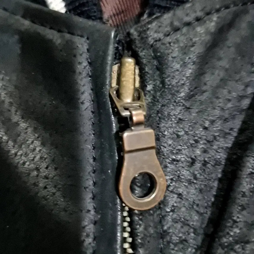 [BUNJANG] Simpiy Minimal Leather Varsity Jacket / Simpiy 미니멀 가죽 바시티 자켓