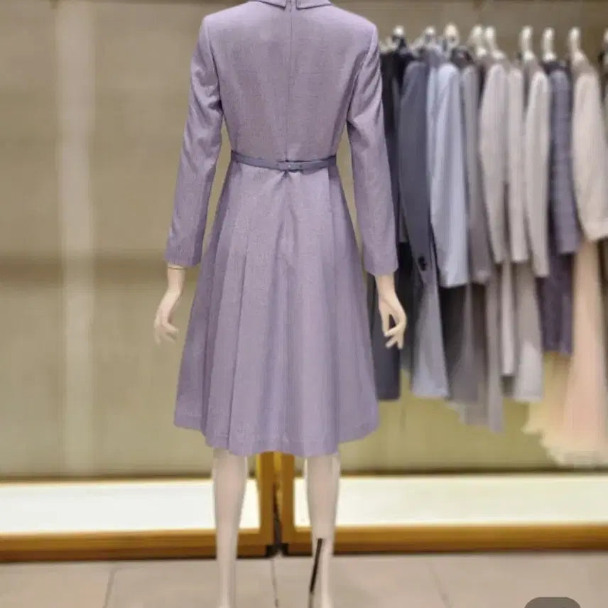 [BUNJANG] Line Dress Melange Blue Size 55 / 실착1회.라인 원피스 55사이즈 멜란지블루 색상