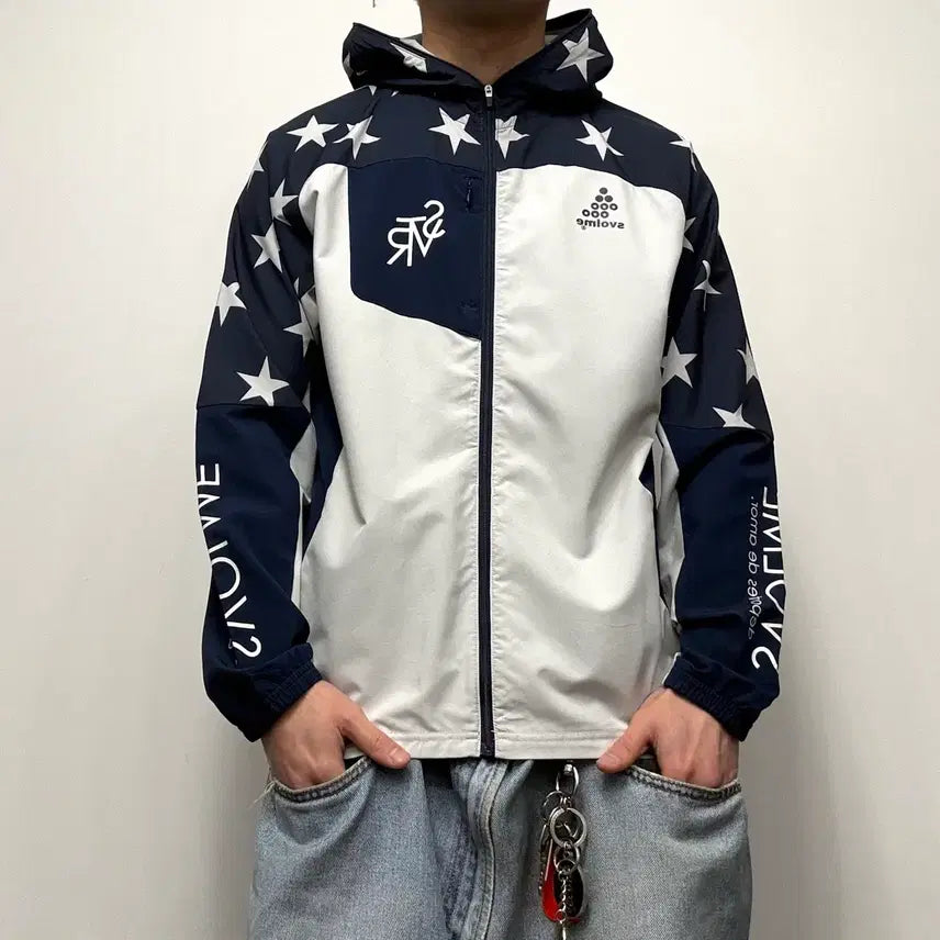 [BUNJANG] Svolme Star Pattern Training Windbreaker Jacket / Svolme 별 패턴 트레이닝 바람막이 자켓