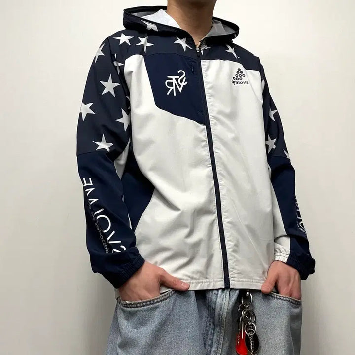 [BUNJANG] Svolme Star Pattern Training Windbreaker Jacket / Svolme 별 패턴 트레이닝 바람막이 자켓