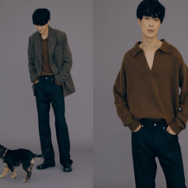 [BUNJANG] Moonsun Knit Brown Sweater / moonsun 문선 니트 브라운