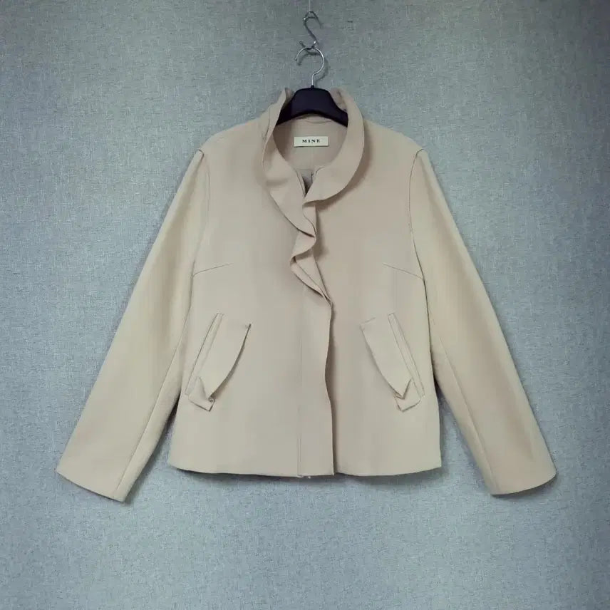 [BUNJANG] MINE Beige Frill Jacket / MINE 마인 베이지 프릴 자켓