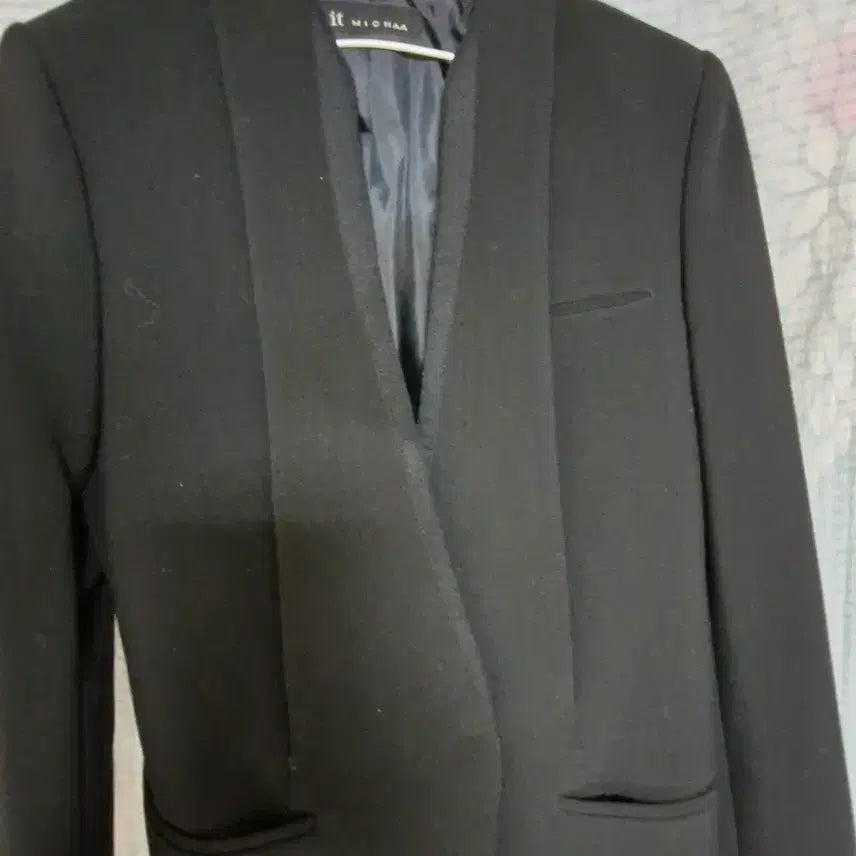 [BUNJANG] It MICHAA Black Long Jacket / 잇미샤 블랙 롱 자켓