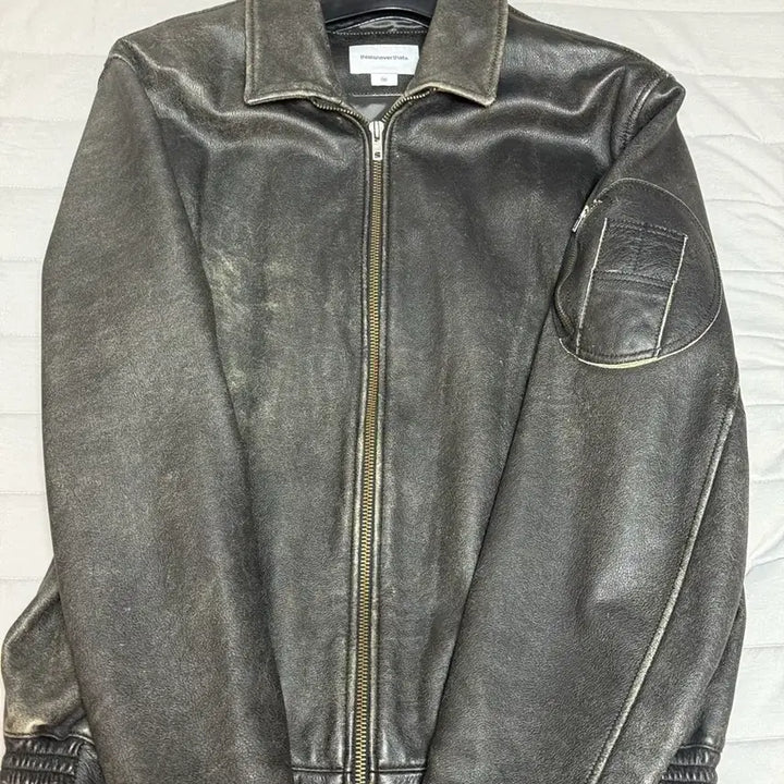 [BUNJANG] thisisneverthat Flight Leather Jacket Black [M] / 디스이즈네버댓 Flight 레더 자켓 블랙[M]