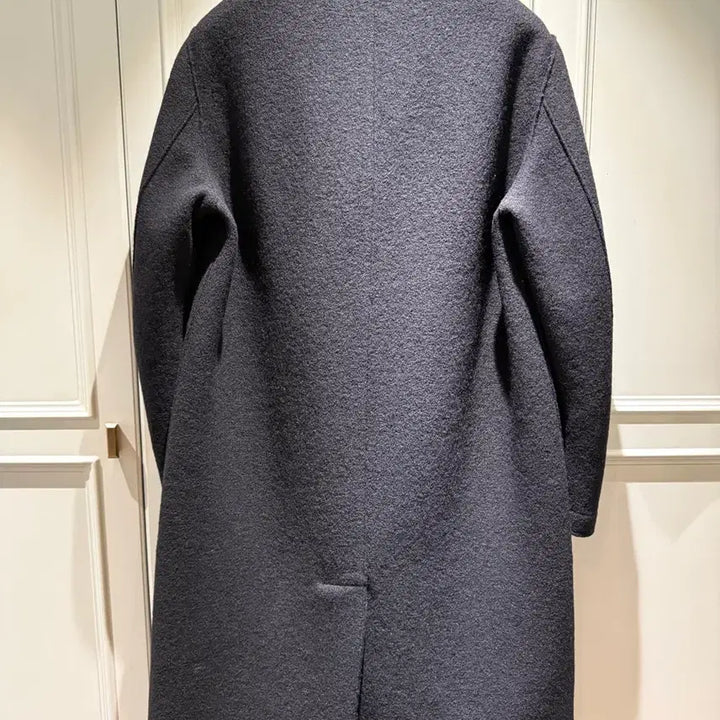[BUNJANG] Harris Wharf London Double Coat Black (Unworn) / [46] 해리스 워프 런던 더블 코트 블랙 95 오버핏