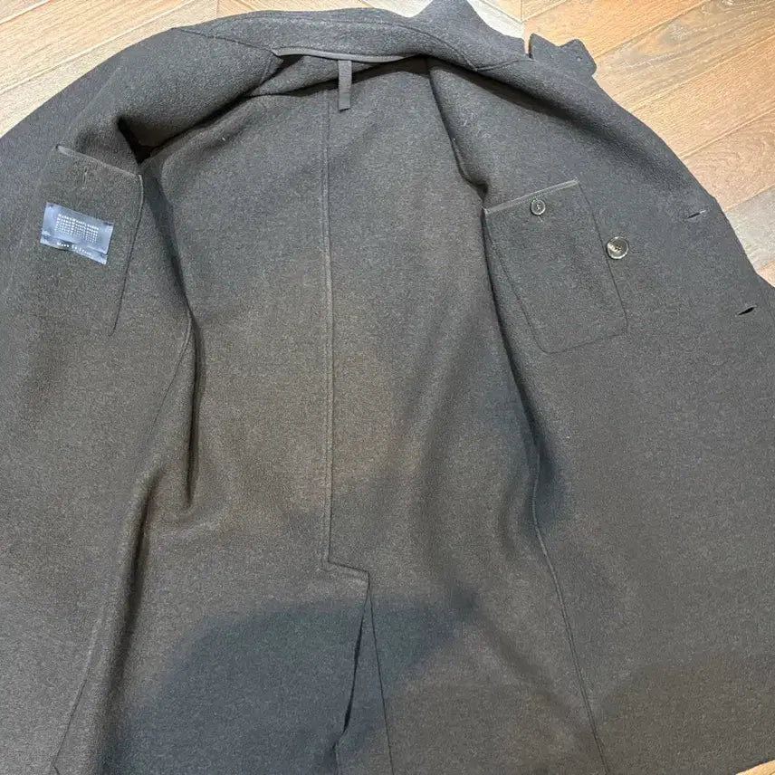 [BUNJANG] Harris Wharf London Double Coat Black (Unworn) / [46] 해리스 워프 런던 더블 코트 블랙 95 오버핏