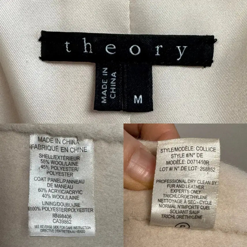 [BUNJANG] Theory Handmade Wool Coat / Theory 핸드메이드코트