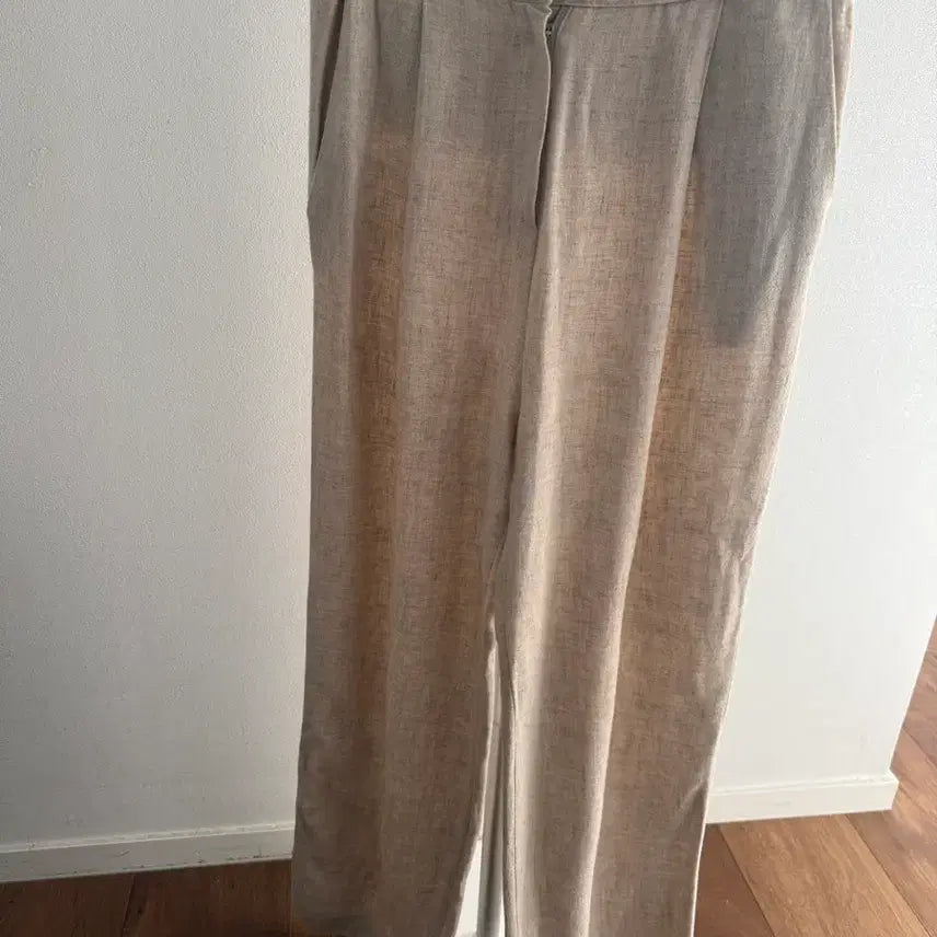 [BUNJANG] Linen Beige Slacks S / 린넨베이지 바지 s