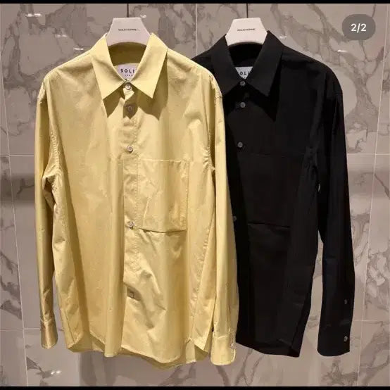 [BUNJANG] Solid Homme Logo Shirt / 솔리드옴므 셔츠