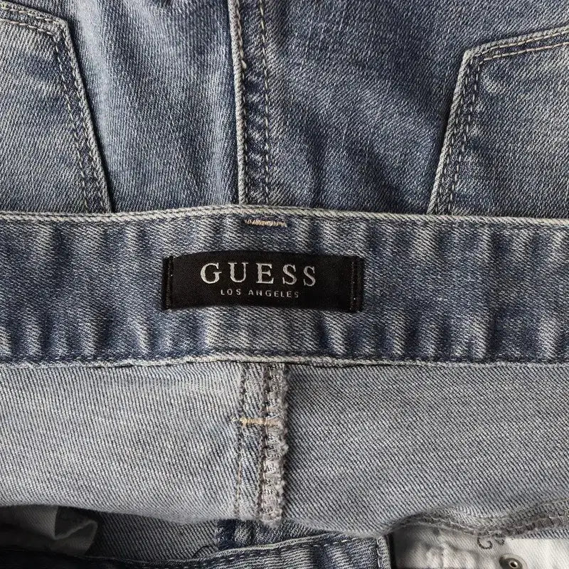 [BUNJANG] Guess Women's Cotton Blend Denim Pants / 게스 (WOMEN - L) 코튼 폴리 레이온 참 로고 데님 팬츠