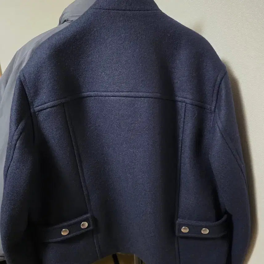 [BUNJANG] Solid Homme Wool Crop Jacket Navy 46 / (실착0회보장) 솔리드옴므 울 크롭 자켓 네이비 46