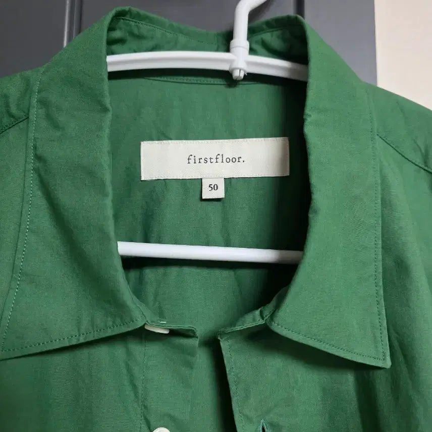 [BUNJANG] First Floor Seersucker Shirt Ivy Green / 퍼스트플로어 새커셔츠 아이비그린 50팝니다.