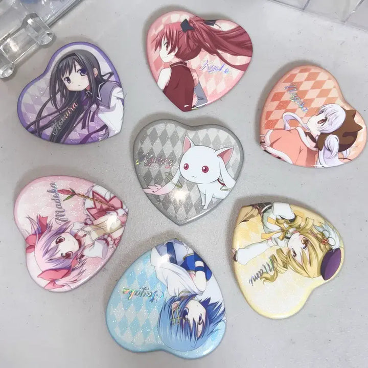[BUNJANG] Madoka Magica Heart Can Badge Bundle Set / 마마마 하트 캔뱃지 일괄 판매합니다