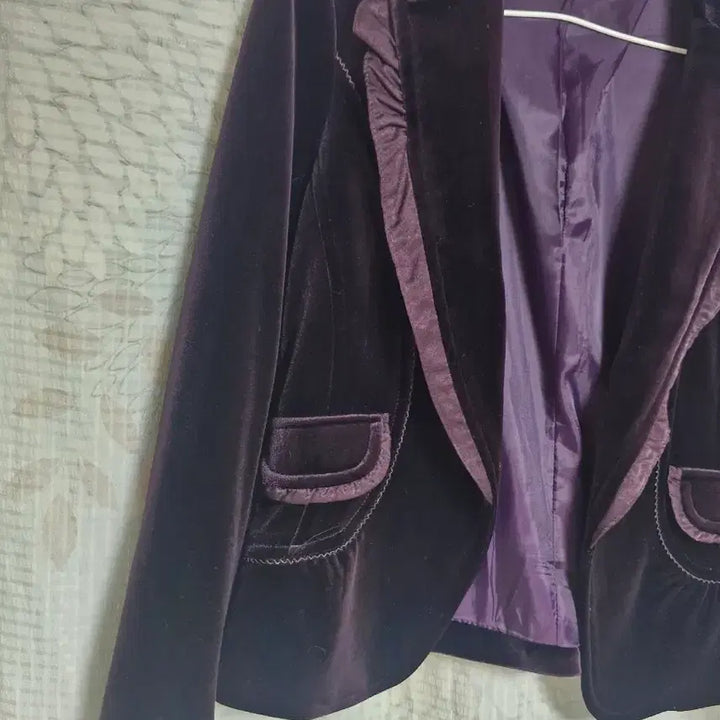 [BUNJANG] Purple Velvet Women's Jacket / 보라색 벨벳 여성 자켓