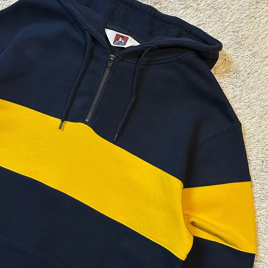 [BUNJANG] Ben Davis Pullover Color Block Half Zip Hoodie / [XL] 벤데이비스 BEN DAVIS 풀오버 반집업 배색 후드티