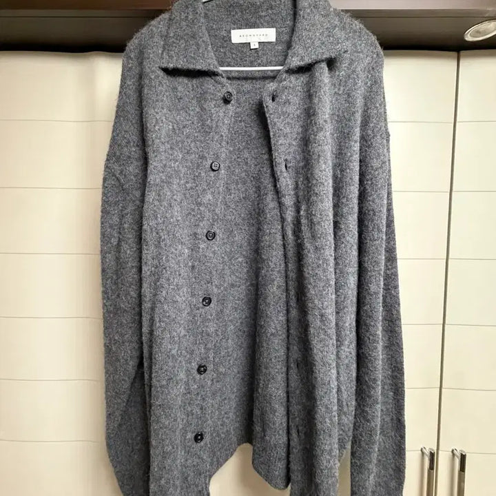 [BUNJANG] Brown Yard Alpaca Collar Cardigan Charcoal / 브라운야드 알파카 카라 가디건 차콜 5