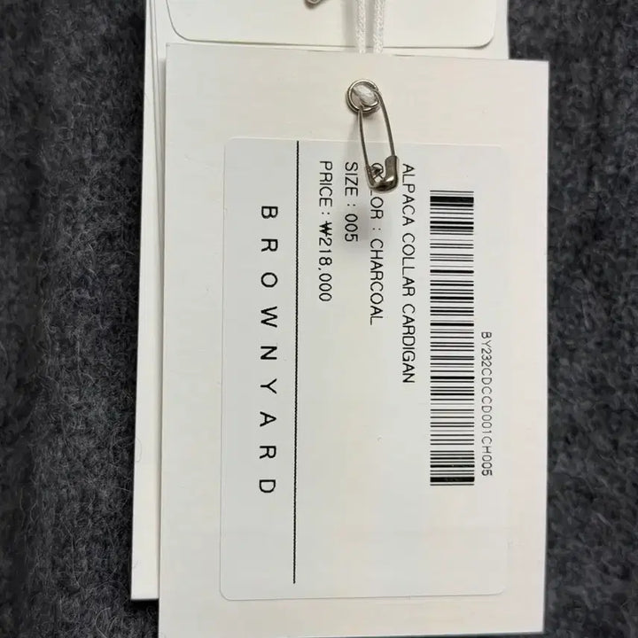 [BUNJANG] Brown Yard Alpaca Collar Cardigan Charcoal / 브라운야드 알파카 카라 가디건 차콜 5