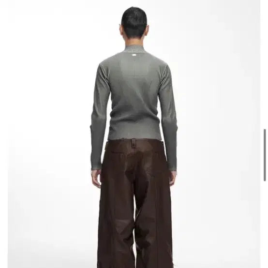 [BUNJANG] Nache Smudge Knit Zip-up Jacket / 나체 smudge 니트 집업 카키