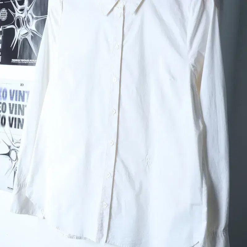 [BUNJANG] W(M) Juke Juke White Blouse / W(M) 주크 쥬크 셔츠 남방 블라우스 무지 화이트-1749C