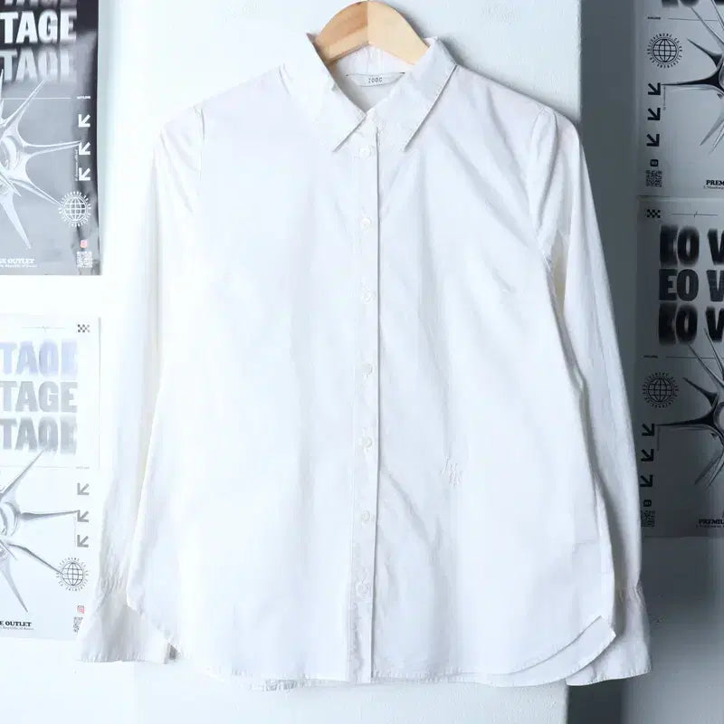 [BUNJANG] W(M) Juke Juke White Blouse / W(M) 주크 쥬크 셔츠 남방 블라우스 무지 화이트-1749C