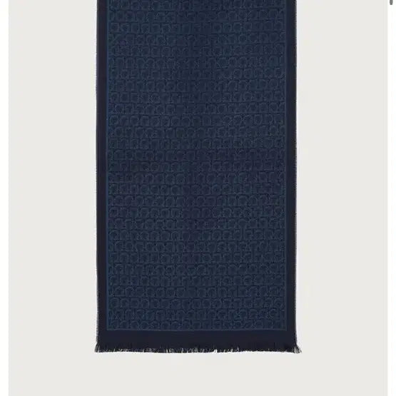[BUNJANG] Ferragamo Gancini Logo Navy Scarf / 페라가모 간치니 로고 네이비 스카프