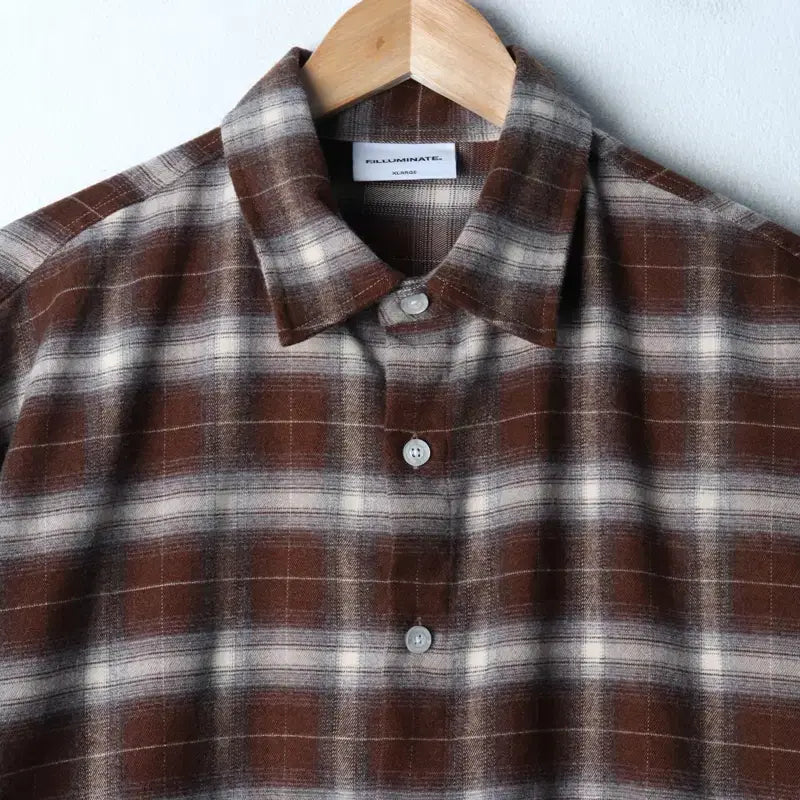 [BUNJANG] Filluminate Plaid Flannel Shirt / (XL-2XL) 필루미네이트 셔츠 남방 루즈핏 체크 플란넬-1749E
