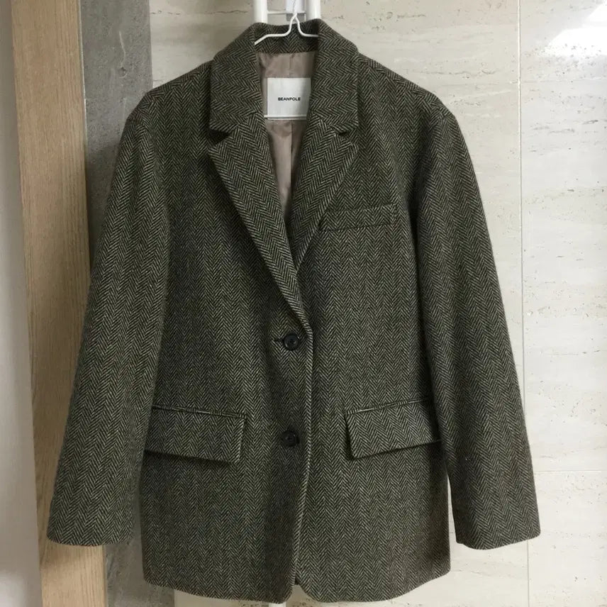 [BUNJANG] Beanpole Herringbone Wool Jacket / 빈폴 23fw 헤링본 울 자켓 90