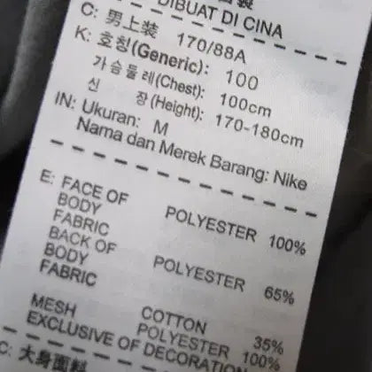 [BUNJANG] Nike AUSTRALLA Functional Jacket Men's / 나이키 AUSTRALLA 호주 폴리 기능성자켓 춘추용 택M 100