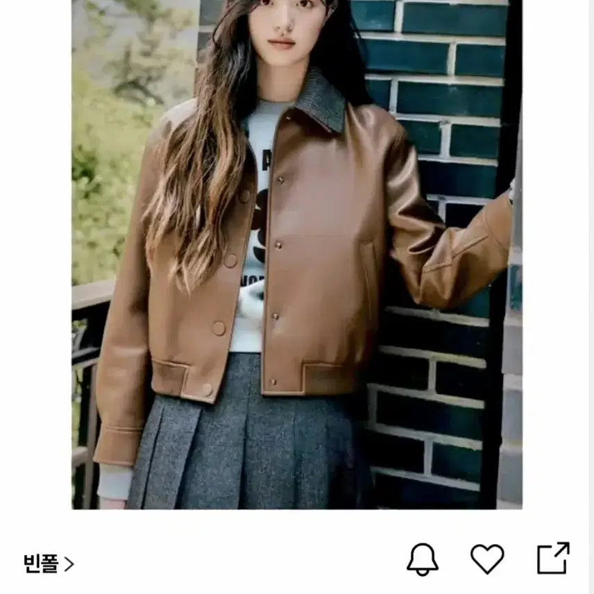 [BUNJANG] Beanpole Women's Leather Jacket / 빈폴 여성 레더자켓 55