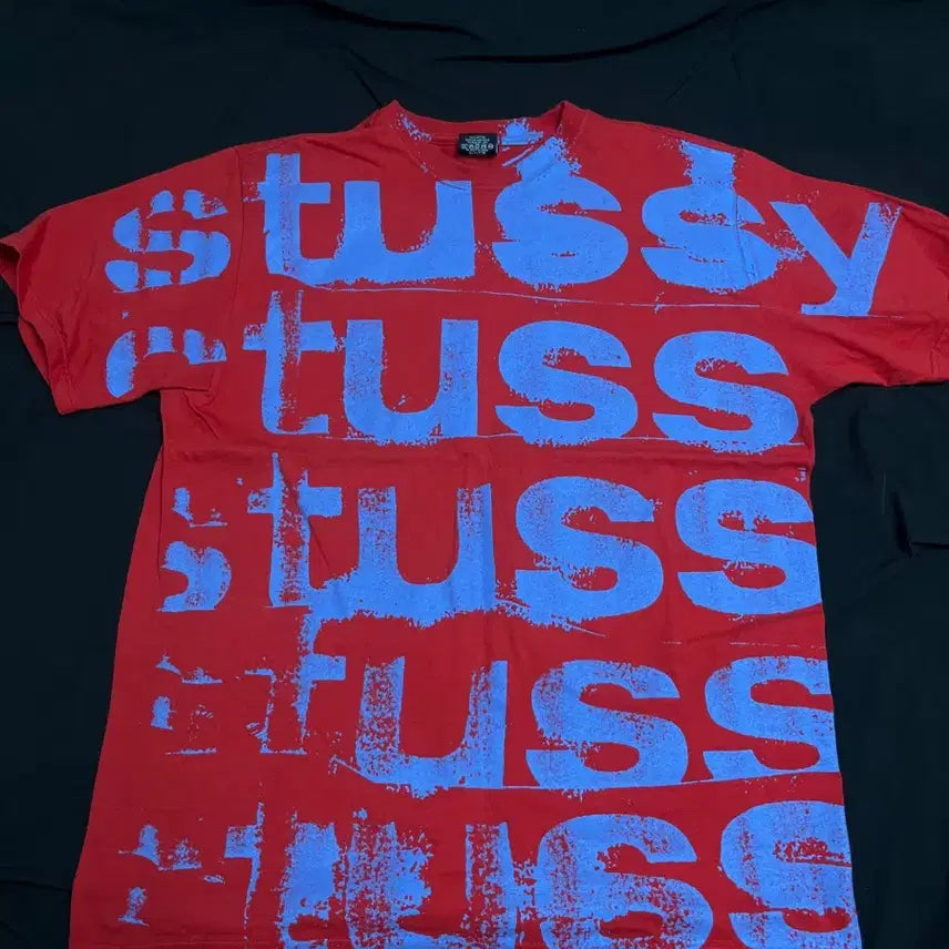 [BUNJANG] Stussy Stamp T-shirt Red / 스투시 스탬프 티셔츠 레드