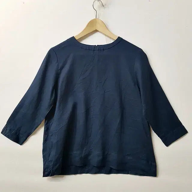[SOLD OUT] 무인양품 MUJI 린넨 100% 블라우스 네이비