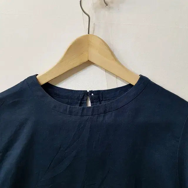 [SOLD OUT] 무인양품 MUJI 린넨 100% 블라우스 네이비