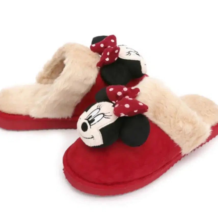 [BUNJANG] Disney Minnie Mouse Winter Slippers / 디즈니 미니마우스 방한 슬리퍼 거실화