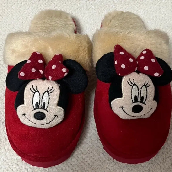 [BUNJANG] Disney Minnie Mouse Winter Slippers / 디즈니 미니마우스 방한 슬리퍼 거실화