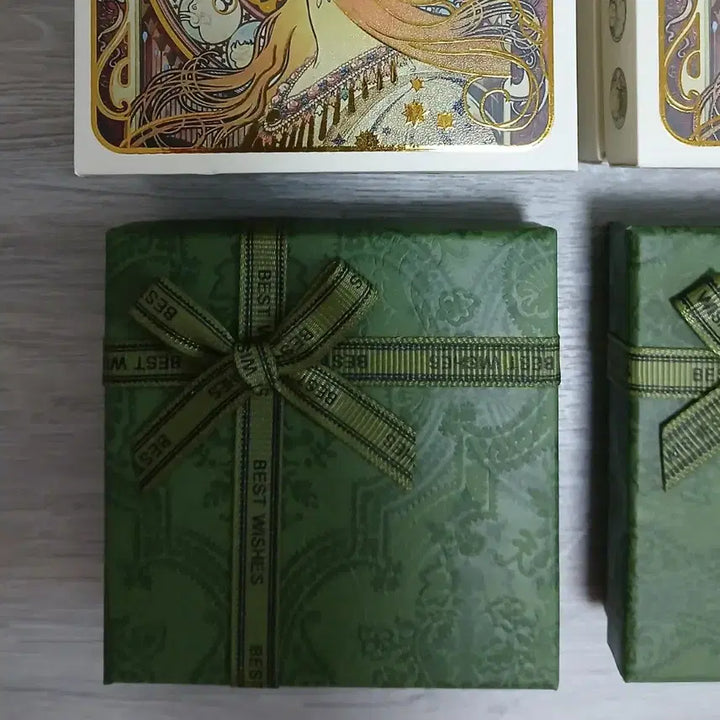 [BUNJANG] Green Jewelry Box / 보석함 상자 종이상자 미니상자 쥬얼리보관함 악세사리보관함