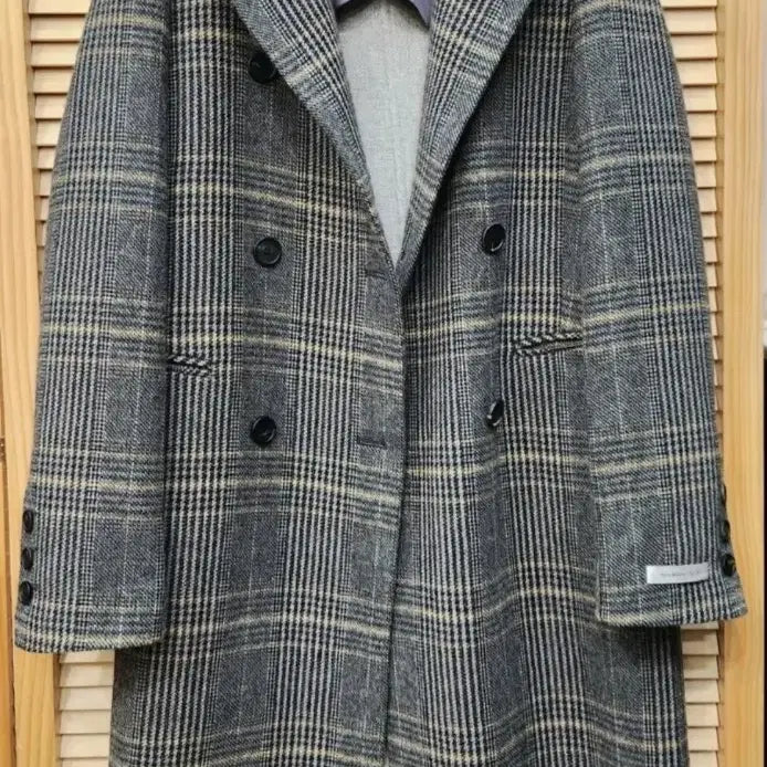 [BUNJANG] SJSJ Handmade Check Long Coat / SJSJ 핸드 메이드 체크 롱코트