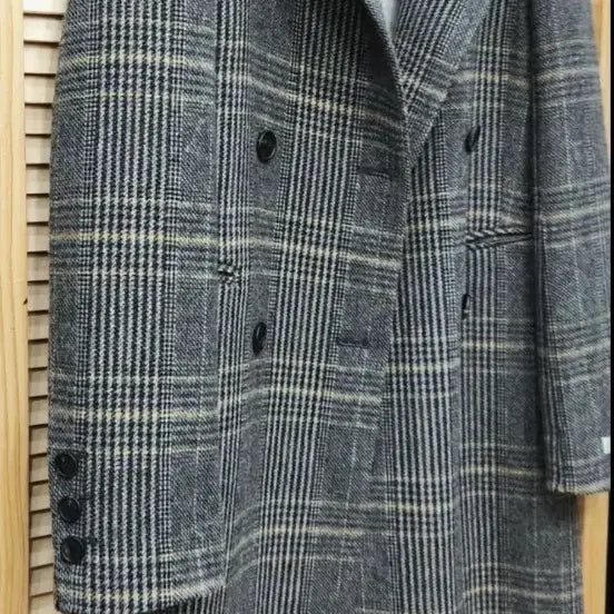 [BUNJANG] SJSJ Handmade Check Long Coat / SJSJ 핸드 메이드 체크 롱코트