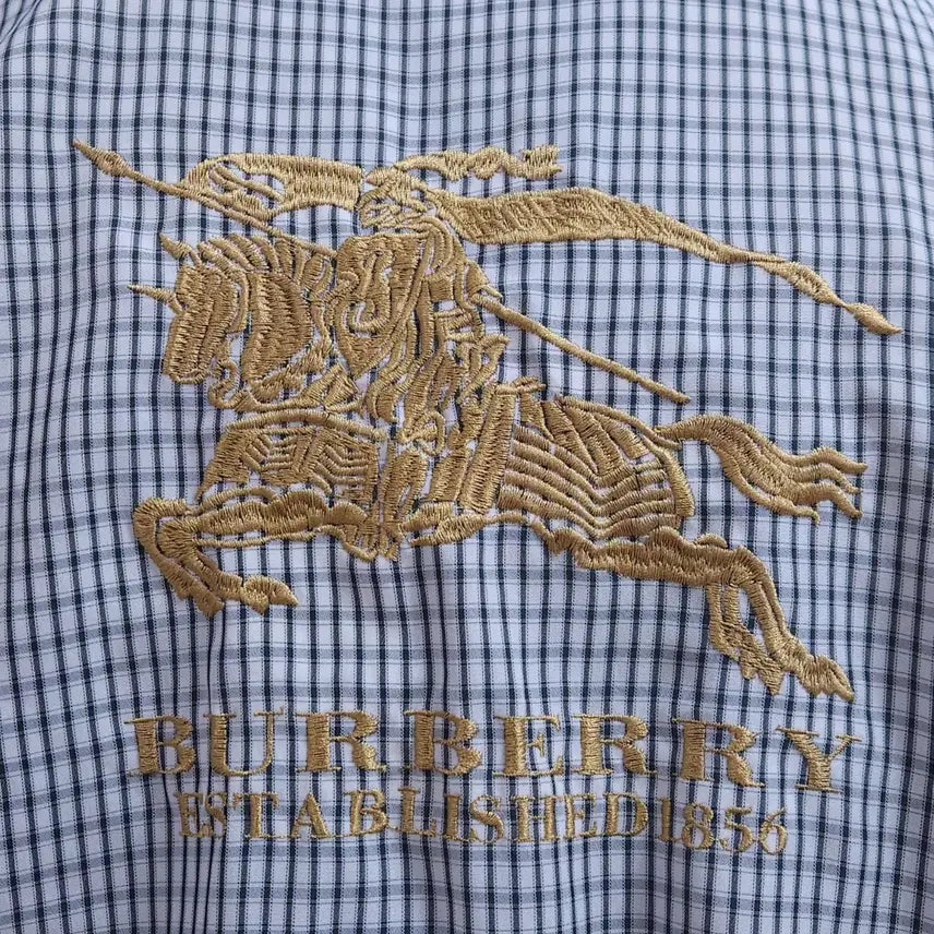 [BUNJANG] Burberry Checkered Bomber Jacket / 버버리 체크 자켓 백로고 봄버 점퍼