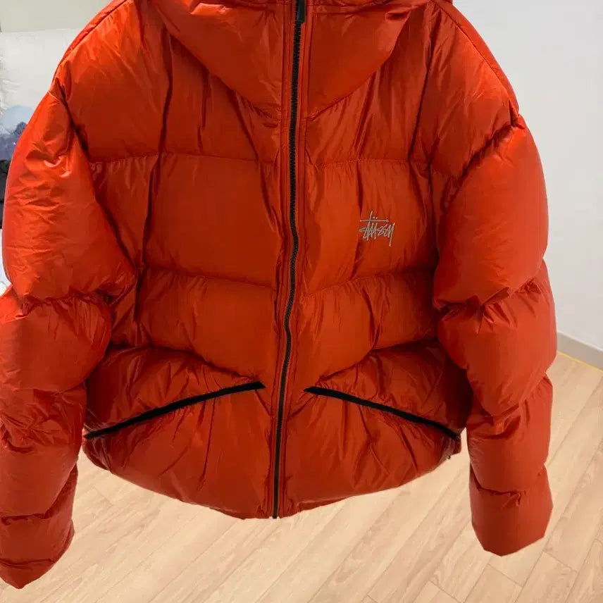 [BUNJANG] Stussy Micro Ripstop Down Puffer Jacket (Cayenne) - L Size / 스투시 다운 파카 마이크로 립스탑 카옌 / L 사이즈