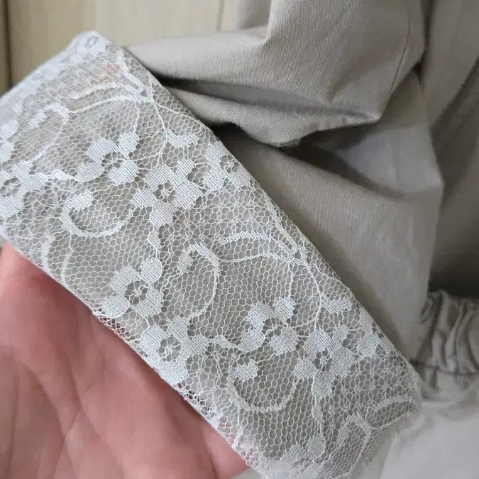 [BUNJANG] Beige Collar Jacket - Lace Trim / 베이지 카라 자켓 FREE 가슴90 정가5만