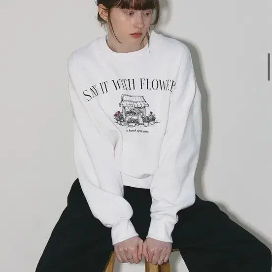 [BUNJANG] Slow Record House Sweatshirt / 슬로우레코드하우스 맨투맨