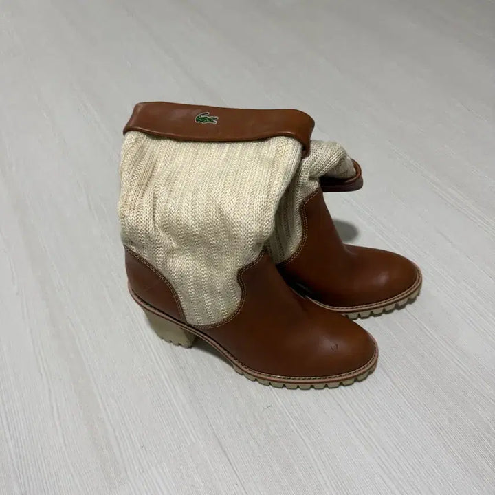 [BUNJANG] Lacoste Knit Long Boots / 라코스테 니트 롱부츠