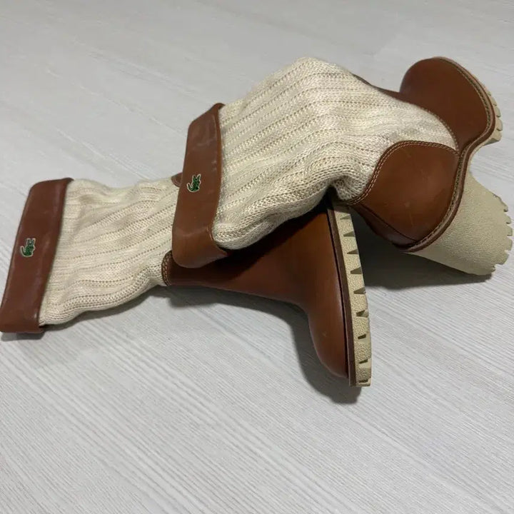 [BUNJANG] Lacoste Knit Long Boots / 라코스테 니트 롱부츠