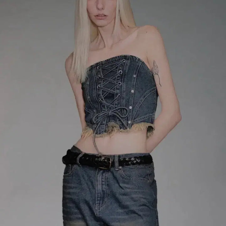 [BUNJANG] Not4nerd Eyelet Vintage Top / 낫포너드 / 아일렛 빈티지 탑