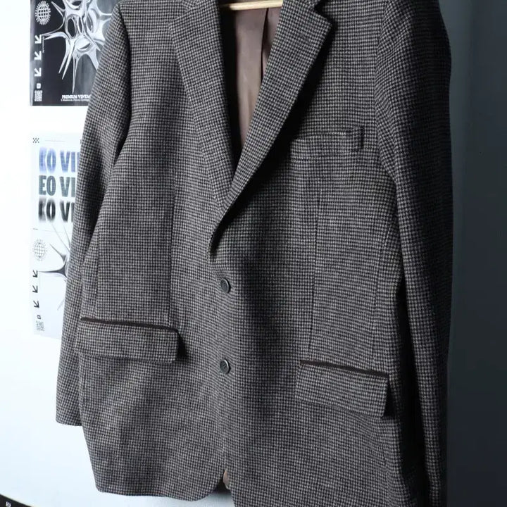 [BUNJANG] Town Agent Brown Wool Blazer Jacket / (XL) 타운젠트 정장 슈트 자켓 블레이저 패턴 브라운 울-174BD