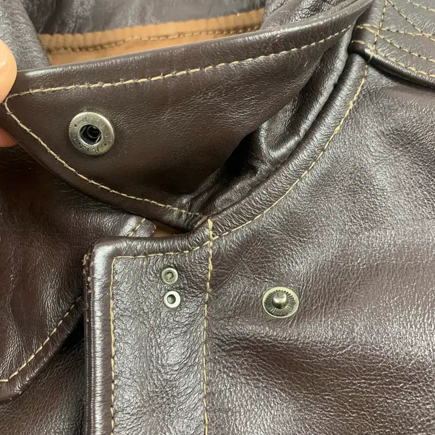 [BUNJANG] Nakada Shoten A-2 Leather Jacket / 나카타 쇼텐 밀리터리 복각 A-2 레더 자켓