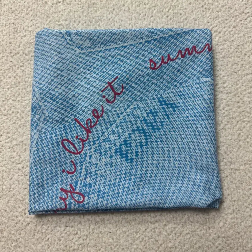 [BUNJANG] Baka Denim Print Scarf / 바카 데님 프린트 스카프