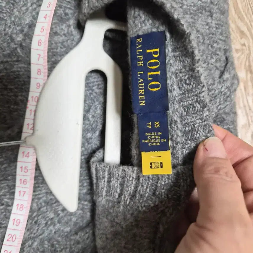 [BUNJANG] Polo Ralph Lauren Cable Knit Sweater Gray / 폴로 랄프로렌 케이블 니트 스웨터 회색